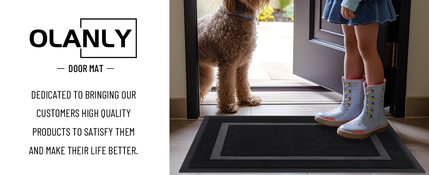 OLANLY Front Door Mat Outdoor Entrance