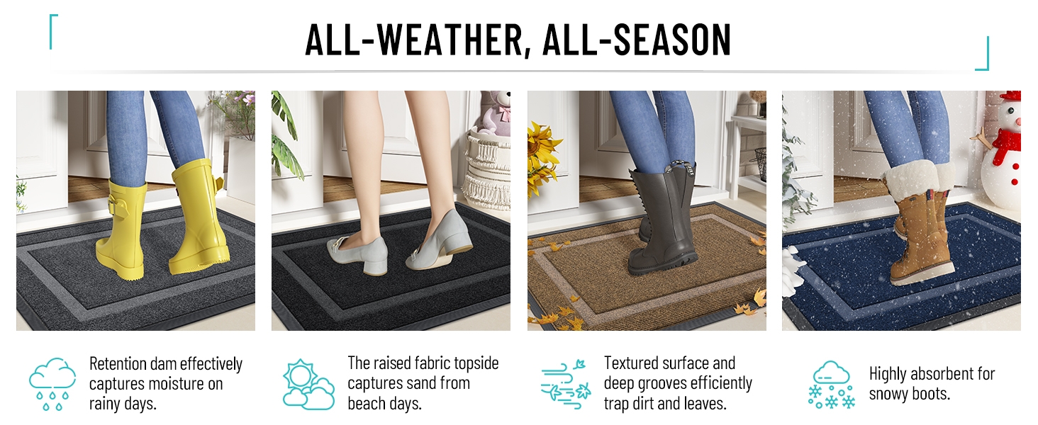 OLANLY Front Door Mat Outdoor Entrance
