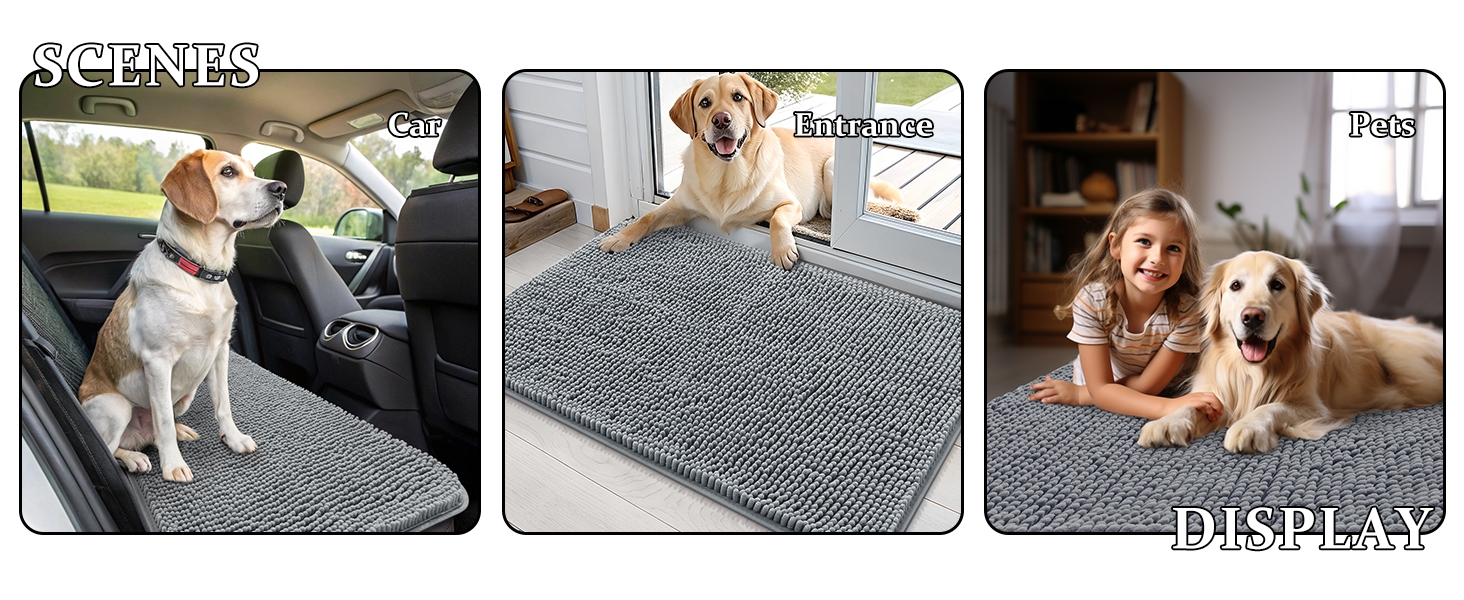 OLANLY CHENILLE INDOOR DOOR MAT